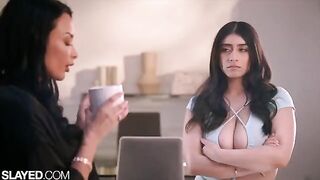 Teacher Anissa is educating student Violet in a very sensual way