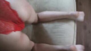 A cute girl is getting spanked and it makes her horny