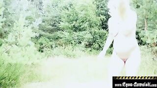A pregnant blonde gets fucked on the beach by an old man in this hot video