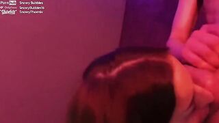 Girl's face smashed by a huge cock in an intense, hardcore scene with Snowy Bubbles