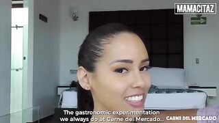 Skinny brunette teen Andreina De Luxe shakes big ass on top of BBC