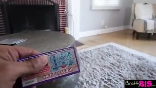 Petite sexy step-sis Myra Moans goes wild over stepbro’s huge dick - S33:E2
