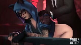 Hentai compilation of a lynx in the Fortnite universe, brought to life in 3D animation