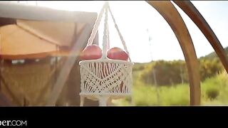 A businessman learns about a wild way of life from a hippie babe