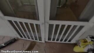 Cheating wife fucks her husband's friend in the kitchen while he works