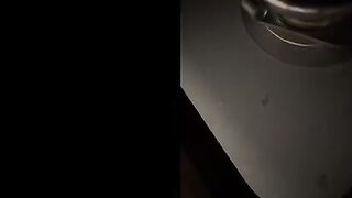 Cheating wife fucks her husband's friend in the kitchen while he works