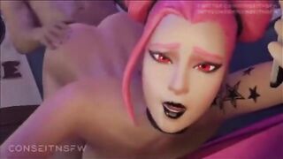 Hentai compilation of sexy Fortnite character Haze in action