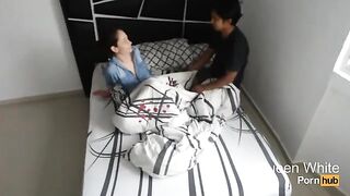 He came into the room of his friends to spend the night