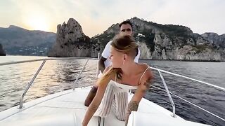 Captain fucked my boat on Capri while the crew watched