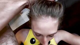 A cute girl in a sexy outfit was fucked hard by a guy, showcasing intense passion