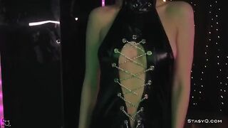 Innocent teen AngelQ strips on the stage in HD quality