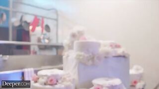 Baker competes with an insatiable appetite in a steamy scene