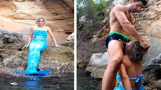 A hot mermaid lured me to fuck her on the ship