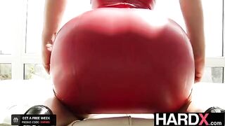 Abella Danger gets her big ass smashed by two cocks in intense DP action