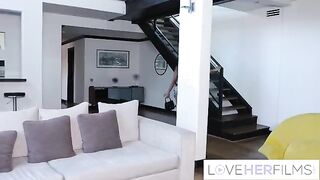 The babysitter caught stealing gives a footjob to Vanessa Sky