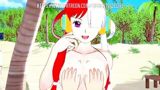 Hentai One Piece action with Uta in a dreamy scenario