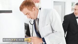 Kiki Daniels' cold feet cured by Doctor Danny's huge cock in steamy Brazzers scene