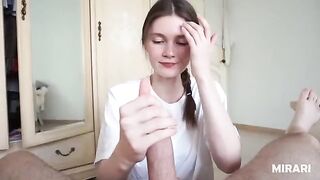 A college girl is hungry for cum, she gets exactly what she wants