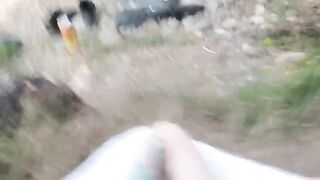 Babe has sex on the beach with a random man