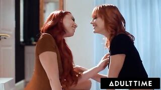 Redhead Kenna James seduces her BFF Aidra Fox for a steamy session