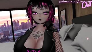 A goth girl Jess is playing a game and fucking with strangers