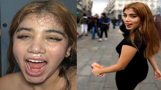 Submissive Latina teen Marina Gold gets fucked on the street in a raw scene