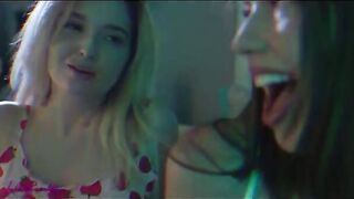 The girl is making out and having sex with her girlfriend in a steamy scene