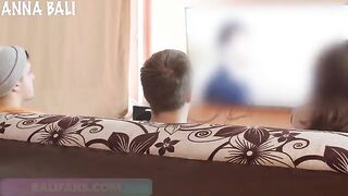 A girl risked sex with a stranger, her lips covered with cum