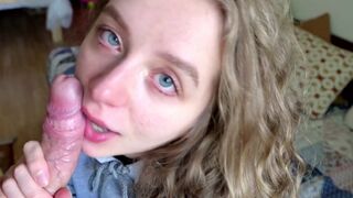 A cute girl tried to find out what makes her boyfriend tremble with passion