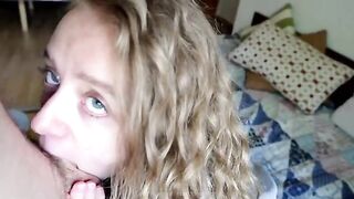 A cute girl tried to find out what makes her boyfriend tremble with passion