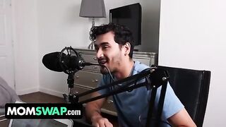 Mellanie Monroe and Ms Visual get their Latina stepsons’ cock hard in a steamy swap