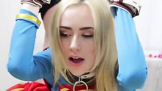 Candy White, a bondage enthusiast, explores her wild side in solo scenes