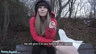 Public agent Dominno gets her big boobs smashed in a hotel room