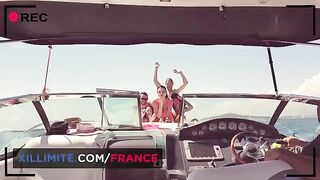 Busty cougar enjoys anal sex on the yacht in a steamy scene