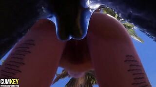 Two sexy girls are fucking with a monster, it’s really wild