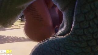 Two sexy girls are fucking with a monster, it’s really wild