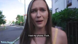 Czech agent Stacy Cruz gets banged in public for cash