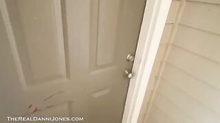 A hot MILF Danni Jones welcomes the delivery man into her home