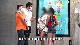 Two hot Mexican girls picked up from the bus stop for an unforgettable encounter
