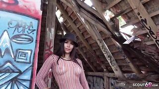 Outdoor street casting with German star Jessy Jey for fame and fortune