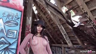 Outdoor street casting with German star Jessy Jey for fame and fortune