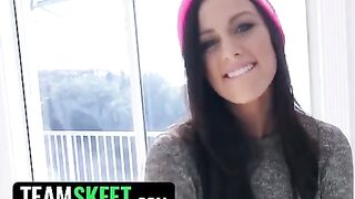 Whitney Westgate, with her striking blue eyes, gets fucked by her neighbor in a steamy TeamSkeet scene