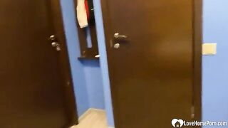 Extra hungry teen gets her pussy smashed hard in this steamy homemade vid