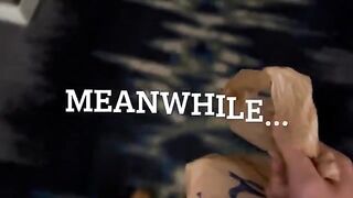 The blue-haired girl with a thick ass is fucking with delivery man