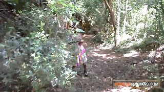 African lesbians have a hot lesbian sex experiment with a pussy eating train