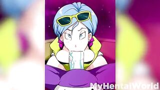 Hentai animation compilation with Bulma from Dragon Ball Super, completely uncensored