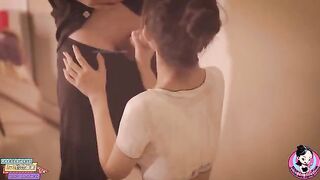 Young and sexy Chinese recruit June Liu fucks with two guys