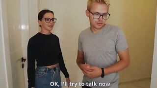 The husband watches his wife getting fucked by a real estate agent for a discount