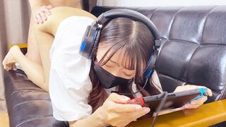 A gamer girl and her boyfriend have a hot fucking session