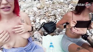 Naughty bloggers arranged a stunning foursome with two whores in a steamy outdoor encounter